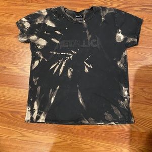 Metallica bleach dye band tee